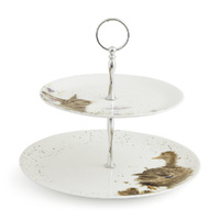 Royal Worcester Wrendale Designs 2-Tier Cake Stand - Rabbit & Duck
