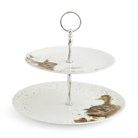 Royal Worcester Wrendale Designs 2-Tier Cake Stand - Rabbit & Duck