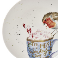Royal Worcester Wrendale Christmas Coupe Plates - The Most Wonderful TIme of the Year (Set Of 2)