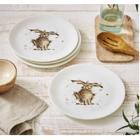 Wrendale Designs By Royal Worcester Coupe Plates - Hare Set of 4