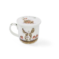 Wrendale Designs By Royal Worcester Christmas Mug and Coaster - Winter Friends