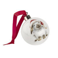 Royal Worcester Wrendale Christmas Bauble - Ho Ho Ho