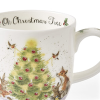 Wrendale Designs By Royal Worcester Christmas Mug and Coaster - Oh Christmas Tree