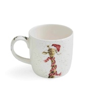 Wrendale Designs By Royal Worcester Christmas Mug - Ho Ho Ho Giraffe