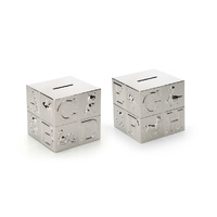 Whitehill Baby - Silver Plated Money Box - Alphabet Cube