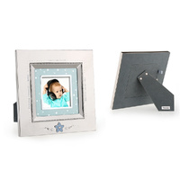 Whitehill Baby - Silver Plated Photo Frame - Blue Star Square