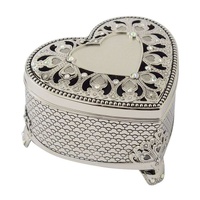 Whitehill Giftware - Heart-Shaped Trinket Box With Stones