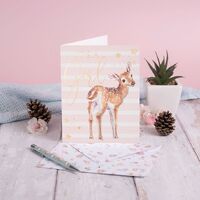 Wrendale Designs Greeting Card - Loved Deerly 'It's A Girl'