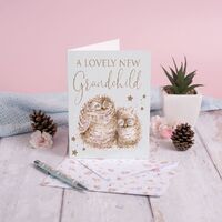 Wrendale Designs Greeting Card - A Lovely New Grandchild