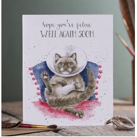 Wrendale Designs Greeting Card - Feline Well Soon