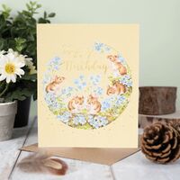 Wrendale Designs The Country Set Greeting Card - Forget Me Not