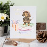 Wrendale Designs The Country Set Greeting Card - Clever Sausage