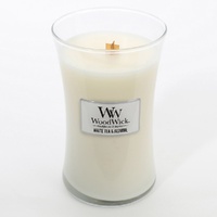 WoodWick Large Candle - White Tea & Jasmine