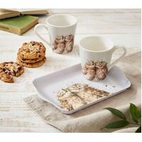 Wrendale Designs by Pimpernel Mug and Tray Set - Owls