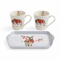 Wrendale Designs by Pimpernel Mug And Tray Set - Winter Friends