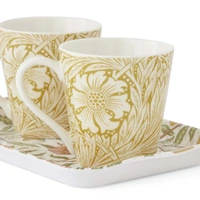 Spode Morris & Co - Fruits & Marigold Mugs & Trays - 180ml (Set of 2)