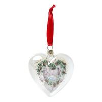 Tatty Teddy Me To You Christmas Hanging Ornament - Signature Glass Heart