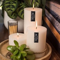 Elume Rustic Pillar Candle - Cream