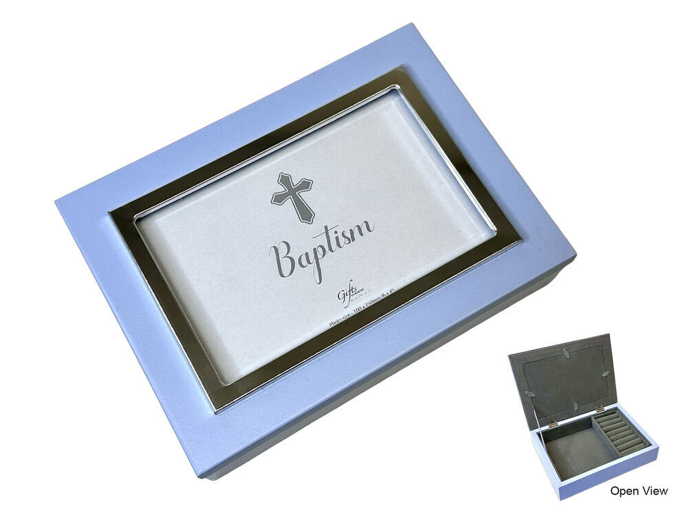 Boîte à Souvenir Communion Catholique KMIMO - Coffret Gravé JHS Pour Hostie, Chapelet, Bijoux - Cadeau Première Communion