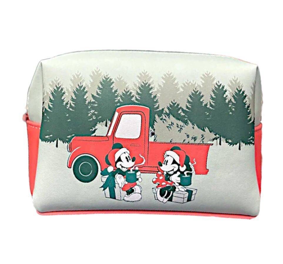 Loungefly Disney Mickey Minnie Holiday Cosmetic Bag loungefly