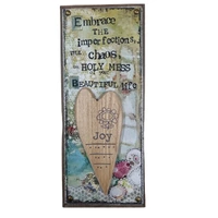 Demdaco Kelly Rae Roberts Heart Wall Art - Beautiful Life
