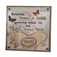 Demdaco Kelly Rae Roberts Heart Wall Art - Love Never Fails