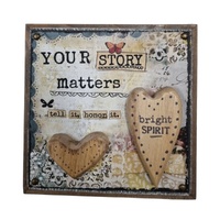 Demdaco Kelly Rae Roberts Heart Wall Art - Your Story Matters