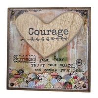 Demdaco Kelly Rae Roberts Heart Wall Art - Courage