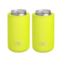 Frank Green 3-in-1 Insulated Drink Holder Duo Pack - 425ml Neon Yellow