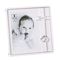 Roman Inc Caroline Collection - Baptism Photo Frame - White