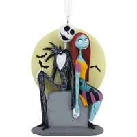 Hallmark Resin Hanging Ornament - Disney Nightmare Before Christmas Jack and Sally on Tombstone