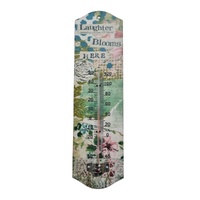 Demdaco Kelly Rae Roberts Garden Thermometer - Laughter Blooms Here