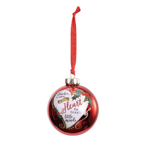 Demdaco Blown Glass Christmas Ornament - Teacher Message 