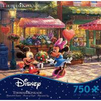 Thomas Kinkade Disney 750pc Puzzle - Mickey & Minnie Sweetheart Café