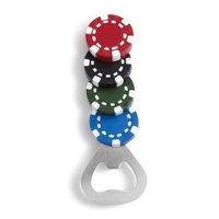 Man Gear by Demdaco Novelty Bottle Opener & Magnet - Poker Chips