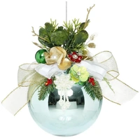 Mark Roberts Floral Jeweled Ball Hanging Ornament - Shiny Blue