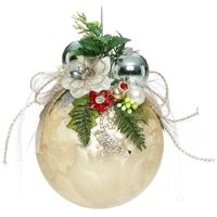 Mark Roberts Floral Jeweled Ball Hanging Ornament - Frosted Gold