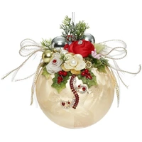 Mark Roberts Floral Jeweled Ball Hanging Ornament - Frosted Gold