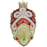 Mark Roberts Faberge Jewel Egg Hanging Ornament - Green & Red