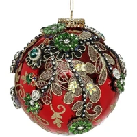 Mark Roberts King's Jewel Ball Hanging Ornament - Red
