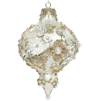 Mark Roberts King's Jewel Extra Fancy Finial Hanging Ornament - Ivory