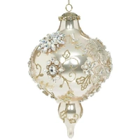 Mark Roberts King's Jewel Extra Fancy Finial Hanging Ornament - Peach