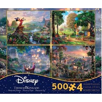 Thomas Kinkade Disney 4 x 500pc - V3