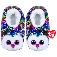 Beanie Boos Sequin Slipper Socks - Owen the Multicolour Owl