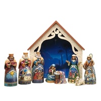 Jim Shore Heartwood Creek - Deluxe Mini Nativity Set 9pc