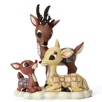 Jim Shore Rudolph Traditions - Rudolph with Donner and Mother Figurine