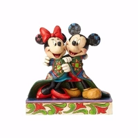Jim Shore Disney Traditions - Mickey And Minnie Mouse Wrapped In Quilt Figurine