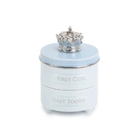 Demdaco Baby - Elegant Charms Baby's First Tooth & Haircut Keepsake Box Blue