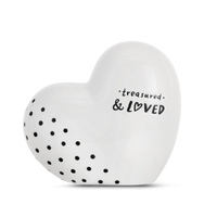 Demdaco Baby - Black & White Money Bank - Heart