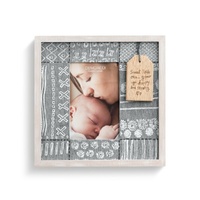 Demdaco Baby - Little One Wood Tag Photo Frame 4x6"